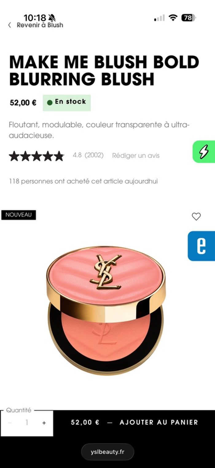 Blush floutant YSL - photo numéro 4