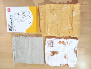 Lot de 3 langes en mousseline de bambou