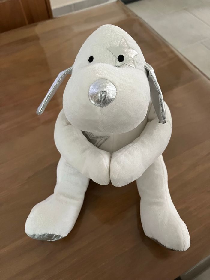 Peluche chien blanc/gris DOUGLAS NEUVE