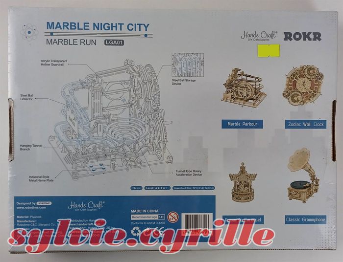 Puzzle en bois 3D Circuit à billes 3D en bois Marble Night City - photo numéro 4