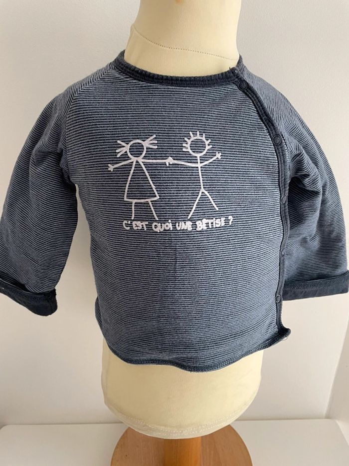 Pull pantalon et bonnet bébé - photo numéro 3