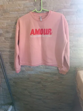 Sweat crop top rose FPC 16A