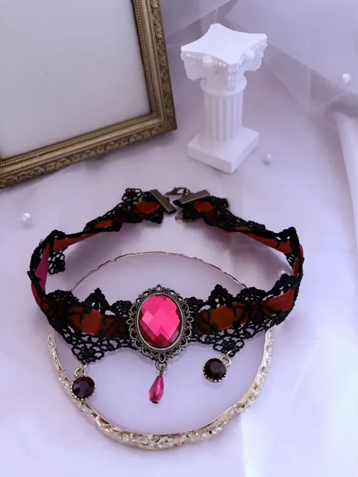 Collier ras de cou dentelle - photo numéro 2