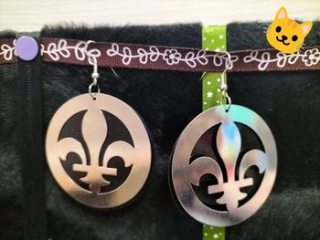 Boucles d'oreilles pendantes argenté