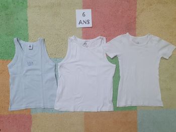 Lot 3 tee-shirts débardeurs printemps / été  - 6 ans - TBE