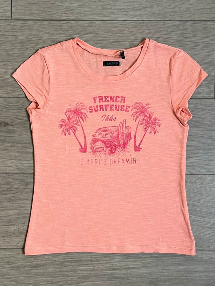 T-shirt message à paillettes IKKS T-5 ans - photo numéro 2