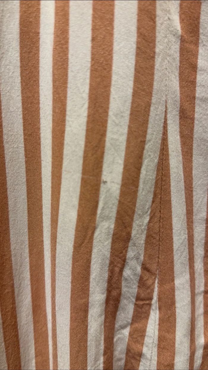 Robe à rayures blanche et marron - photo numéro 3