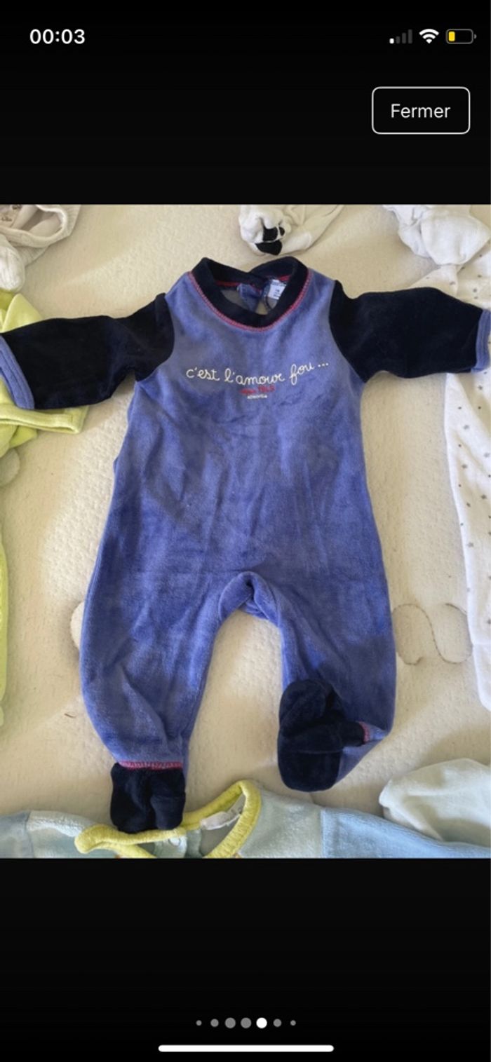 Lot de pyjamas 1 mois - photo numéro 3