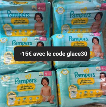 Six pack de couches Pampers taille 4 preuim