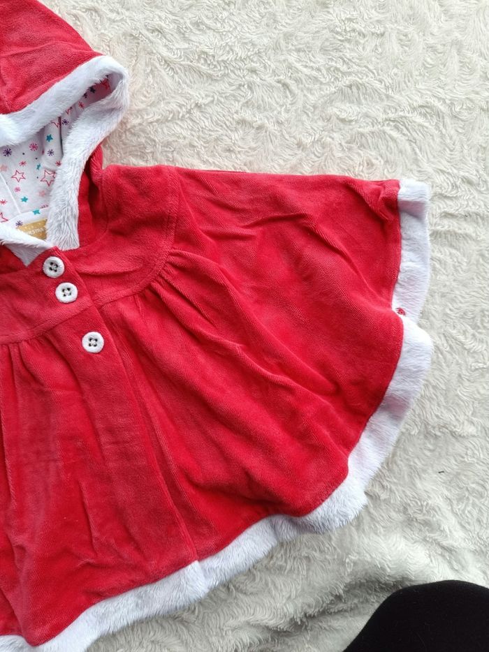 Poncho avec capuche Père Mère Noël étoile Fille 9 mois Orchestra - photo numéro 3