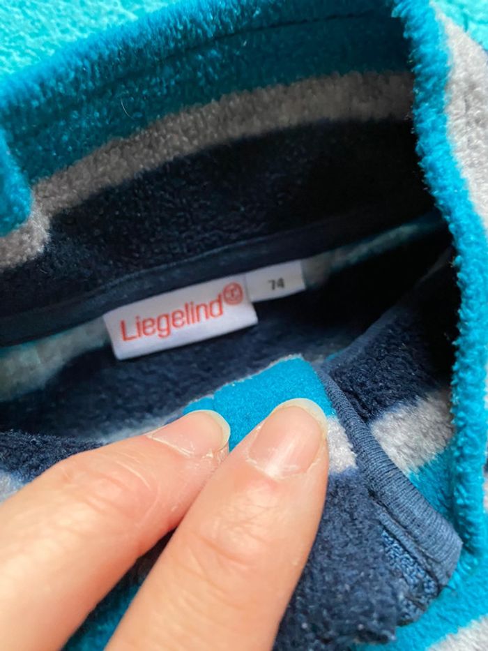 Gilet polaire rayé Liegelind Taille 74 - photo numéro 3