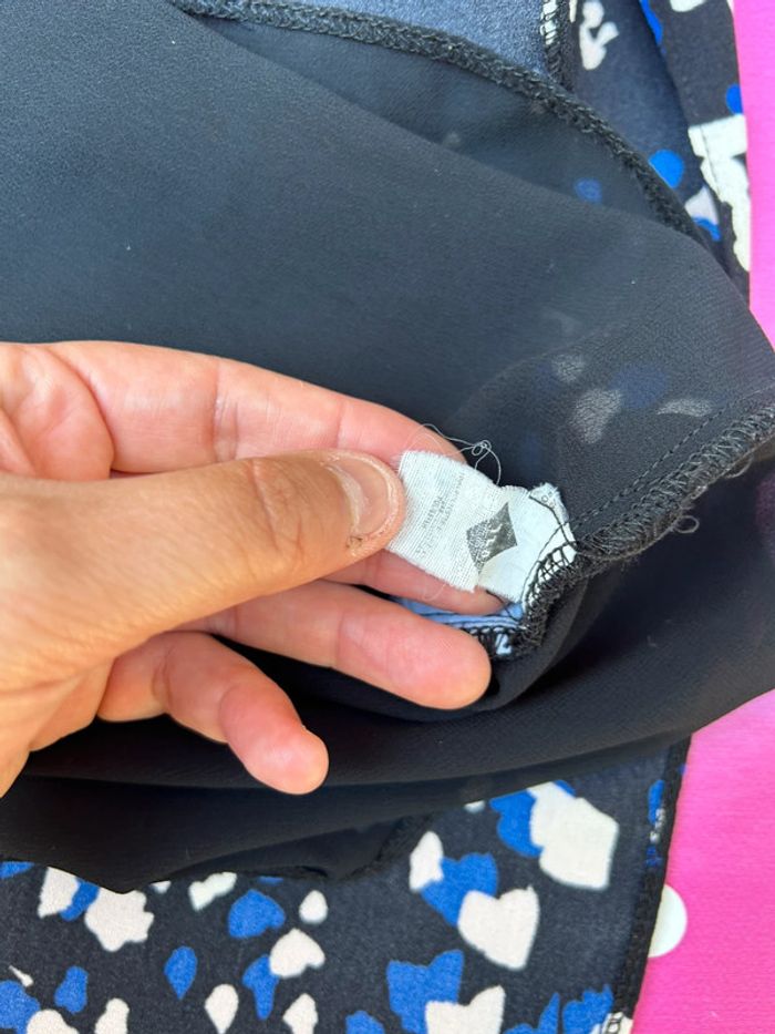 Débardeur haut sans manche noir et bleu - tex taille 44 - photo numéro 7