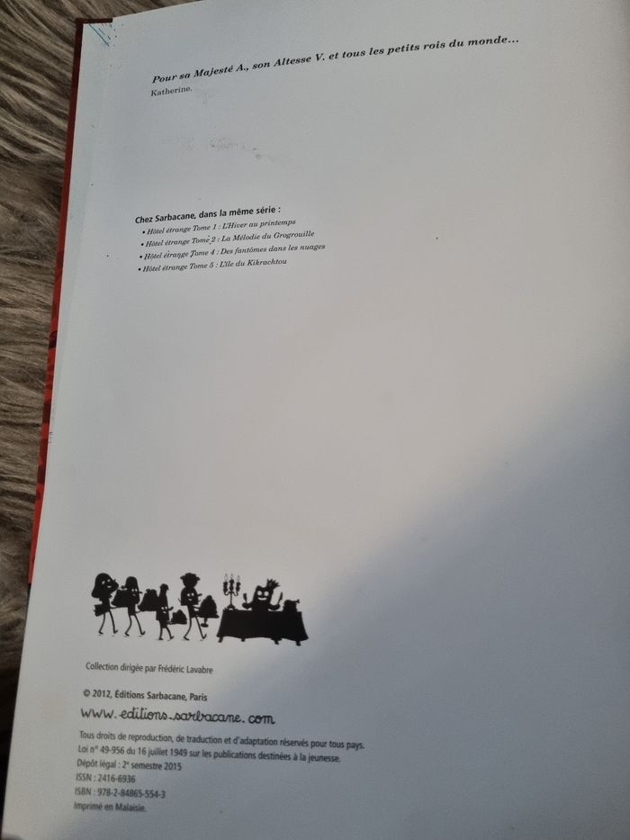 Livre Hôtel Étrange 3 "Sa Majesté des Champignons 🍄 " - photo numéro 3