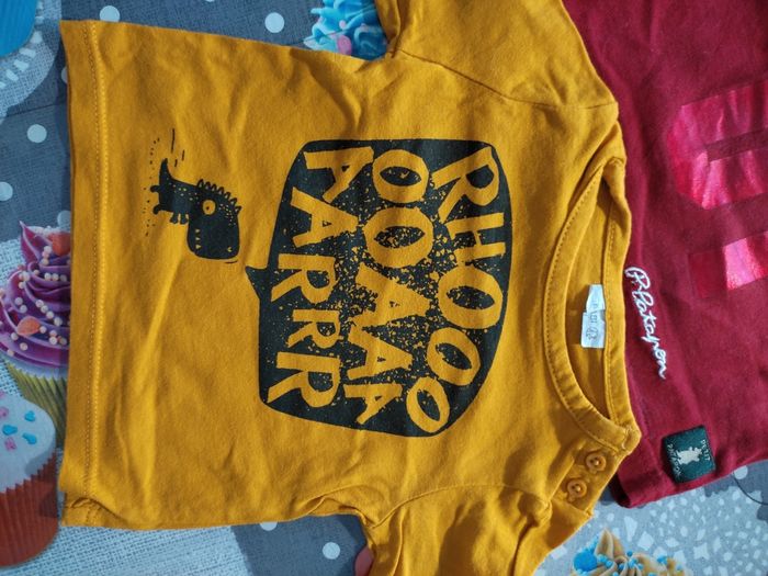 Lot tee shirt manche longue 1 mois - photo numéro 2