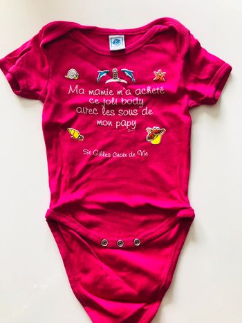 Bodie manche courte message de mamie