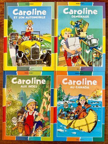 Lot de 4 livres rares Caroline Pierre Probst couleurs bords multicolores bd albums Hachette