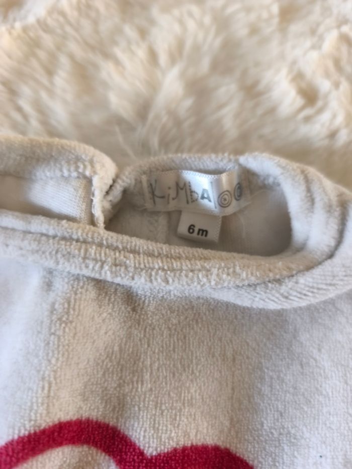 Pyjama velours blanc Kimbaloo taille 6 mois - photo numéro 3