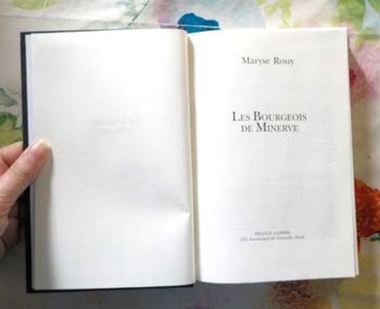 LES BOURGEOIS DE MINERVE de Maryse ROUY Ed. France Loisirs