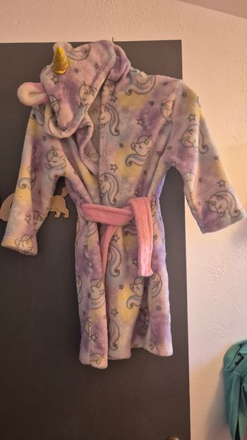 Peignoire licorne fille taille 98-104cm