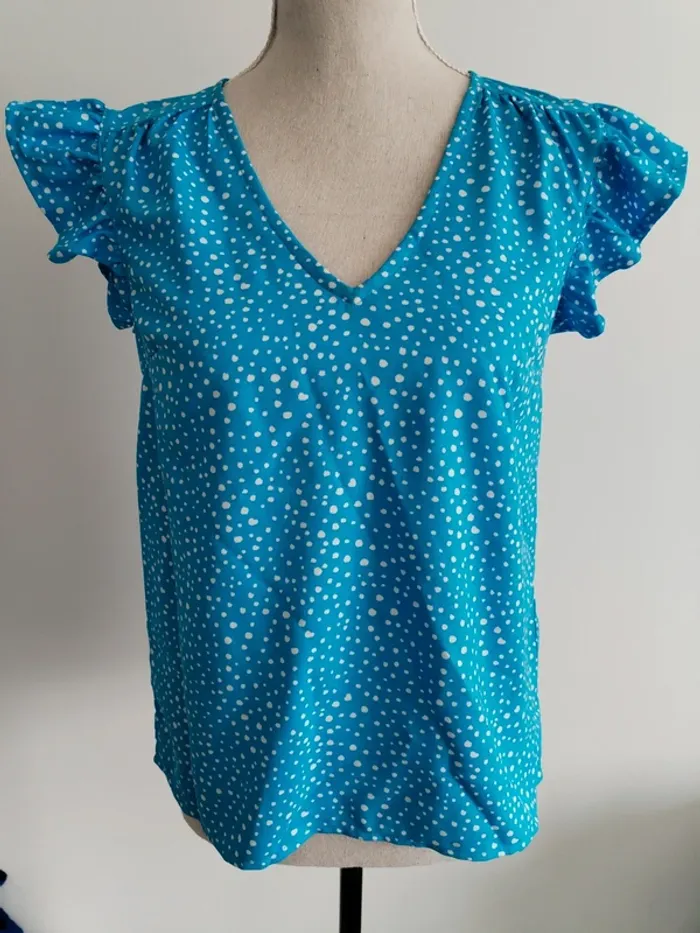 Blouse Anna Karel à pois – Neuve avec étiquette – Taille M Promo
