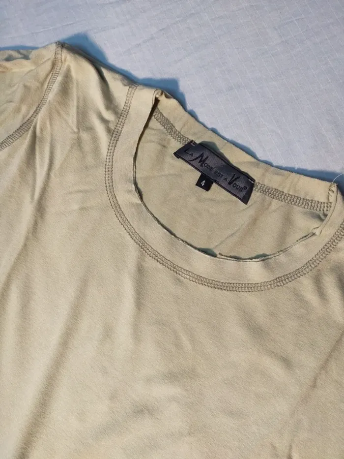 Tee-shirt vert amande - photo numéro 6