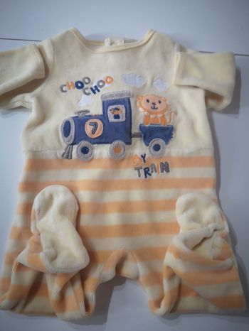 Pyjama velours TEX 1 mois
