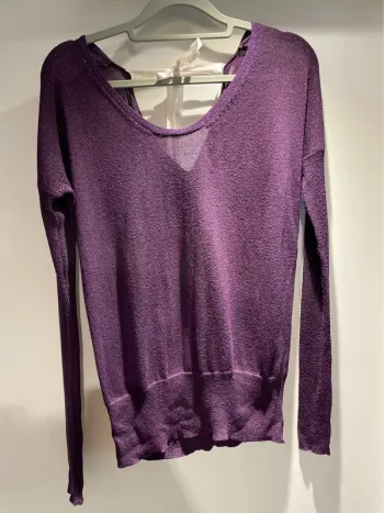 Jolie pull violet à paillettes Mim taille S - 36