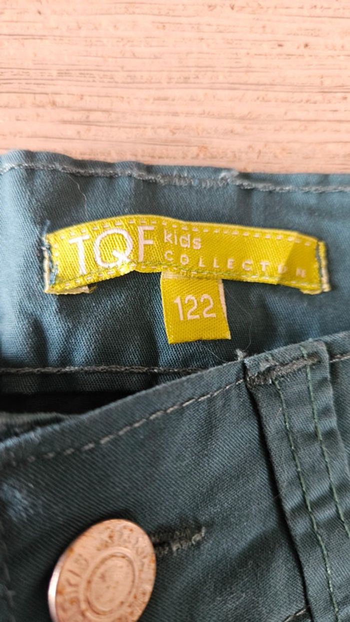 Pantalon bleu vert, slim, stretch, TQF Kids Collection, 7 ans, jamais mis - photo numéro 5