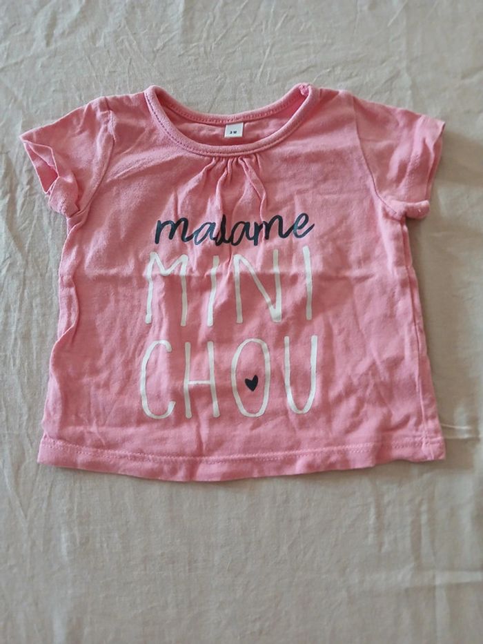 Tee-shirt manches courtes 3 mois - photo numéro 2