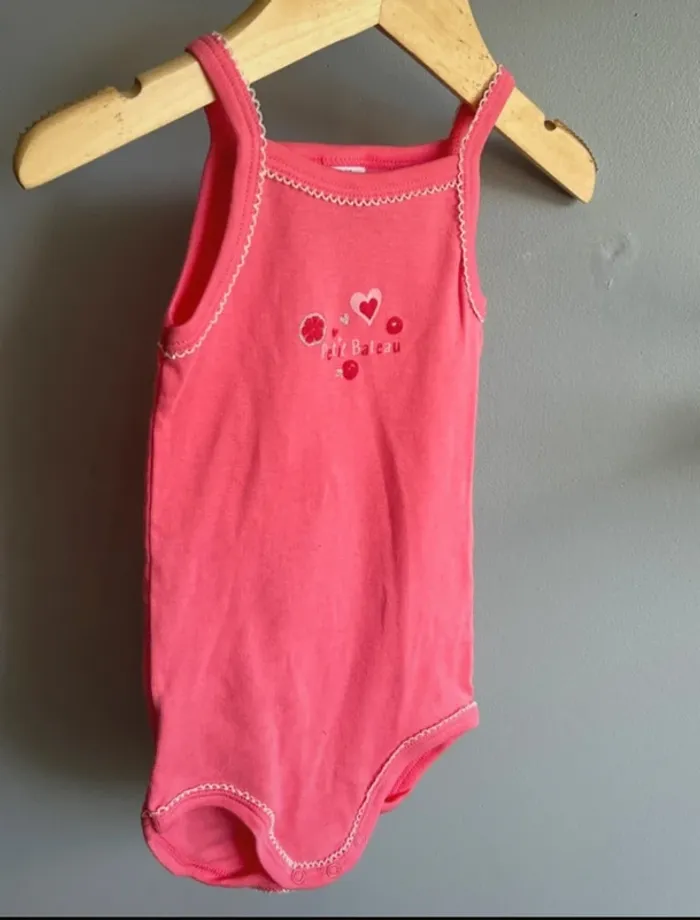 Lot de 3 bodys bretelles Petit bateau fille 36 mois neufs - photo numéro 5