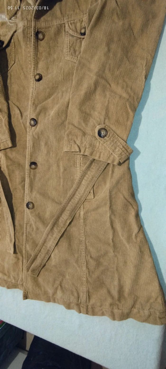 Manteau mi-longue femme cannelé - photo numéro 4