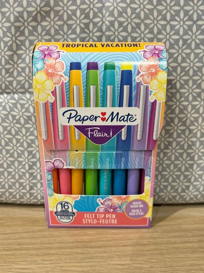 Pochette de 16 Stylos-feutres d'Ecriture "Flair" Tropical Vacation