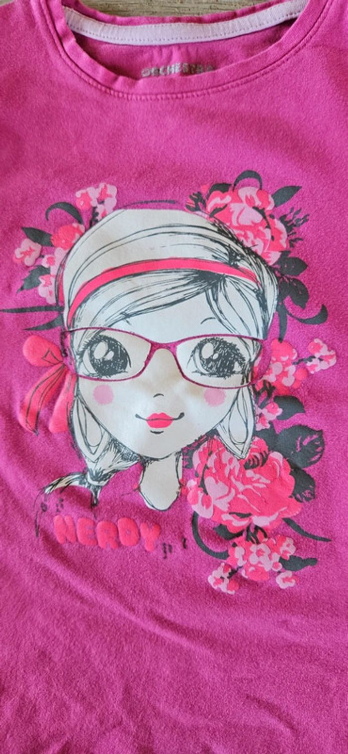 T shirt rose fushia, manches courtes, Orchestra, 5 ans - photo numéro 3
