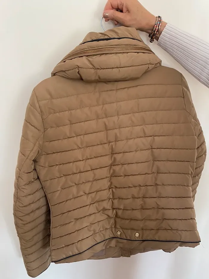 doudoune beige zara taille M - photo numéro 4