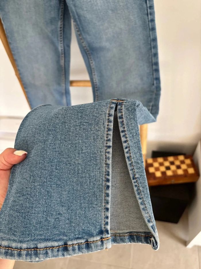 Jean bleu zara taille 38 fentes en bas des jambes - photo numéro 7