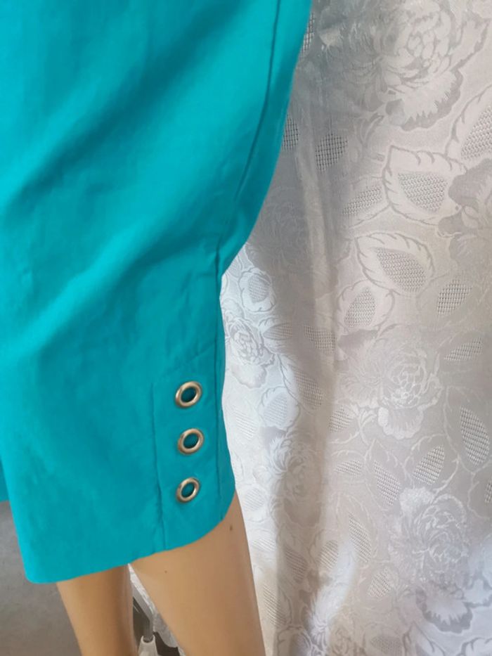Pantacourt. Bleu turquoise. Taille 36.Lizette - photo numéro 3