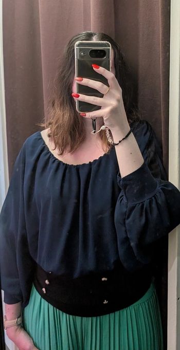 Blouse manches longues bicolore