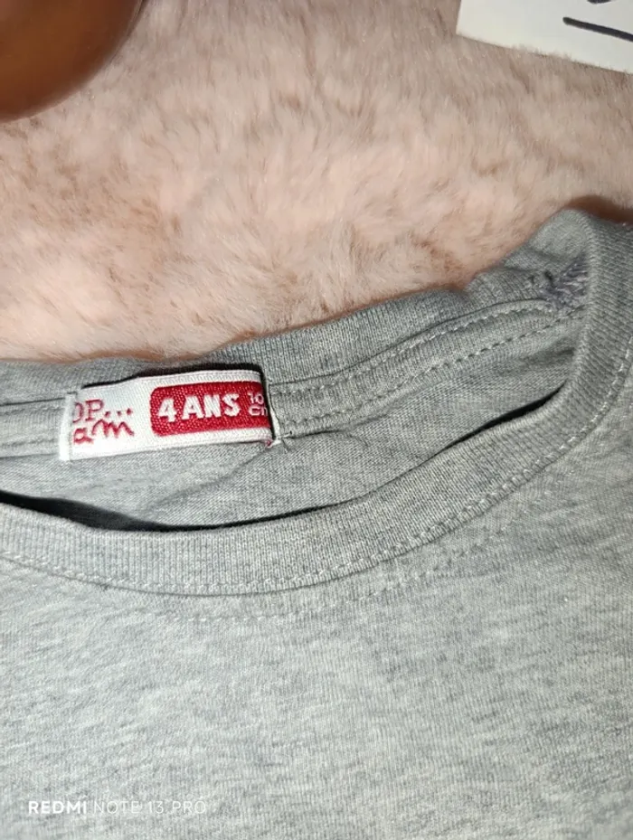 T shirt gris dpam 4 ans - photo numéro 2