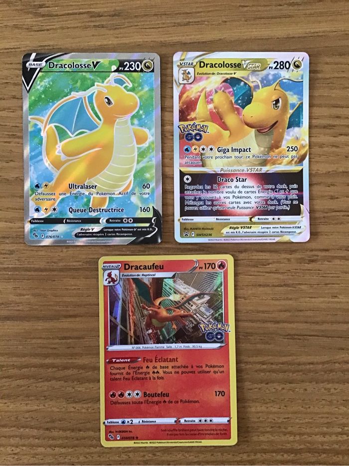 Lot cartes Pokémon Go neuf dracolosse dracaufeu Noadkoko d'alola monaflemit xatu reverse - photo numéro 3