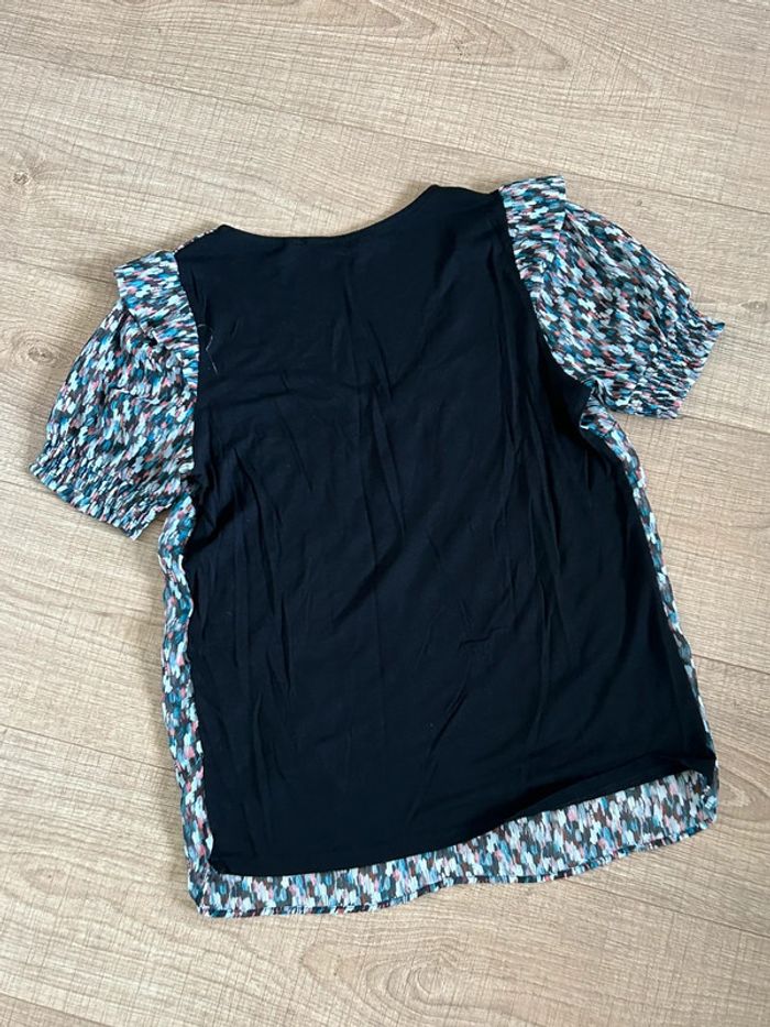 Blouse noire et imprimée Naf Naf taille XS jamais portée - photo numéro 12