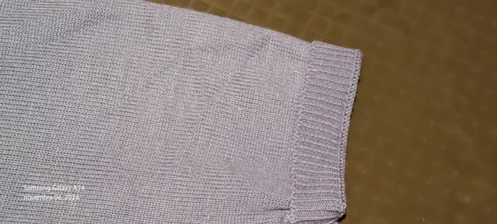 Pull col en V faux boutonnage manches 3/4 lavande 42 classic woman - photo numéro 20