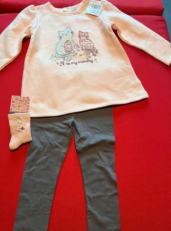 Ensemble 3  pièce  bébé fille  24 mois neuf