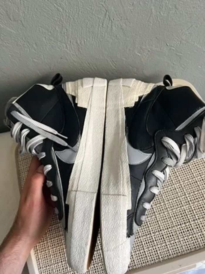 Nike Blazer Mid Sacai Noir/Gris - photo numéro 3