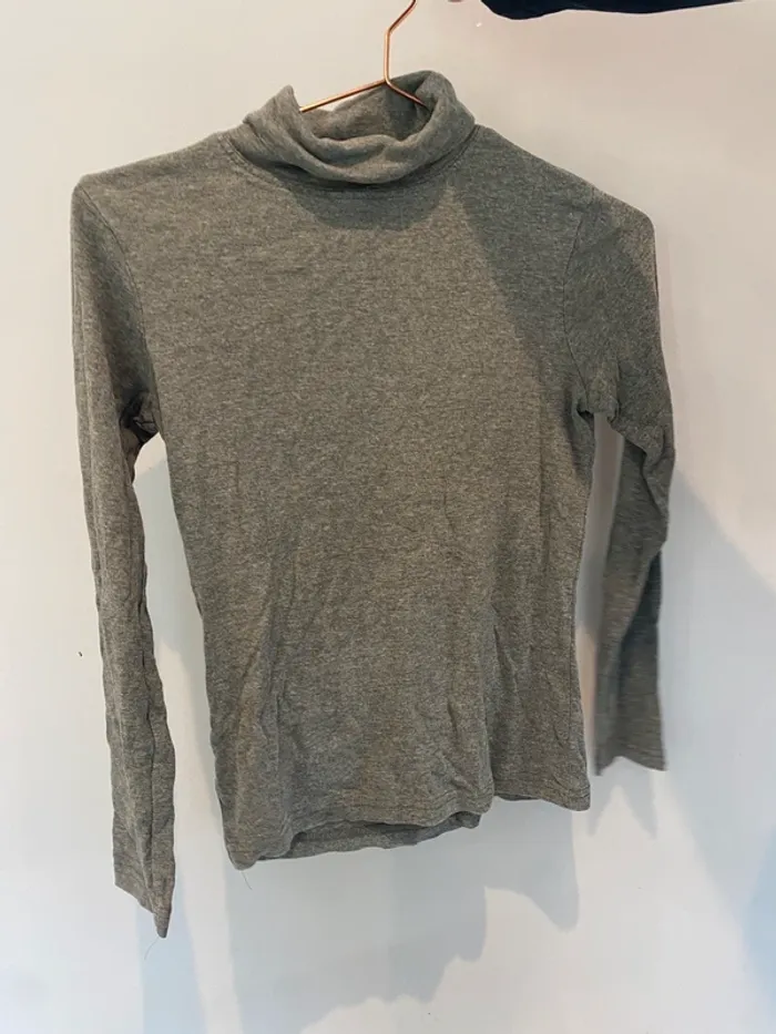 Col roule / sous pull gris