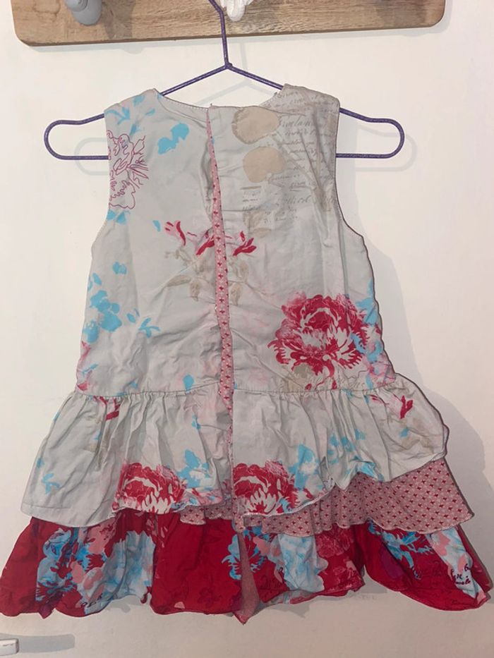 Magnifique robe rare à volants doublée mousseline, 18 mois, Kenzo. - photo numéro 5