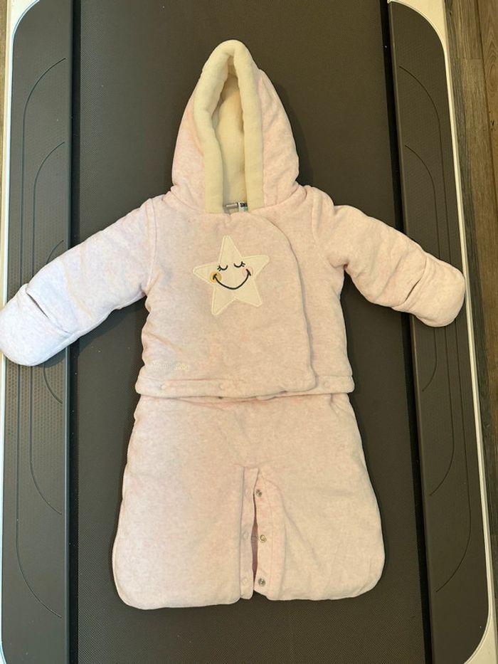 Pilote 3 en 1 rose bébé fille 3 mois Smiley Baby