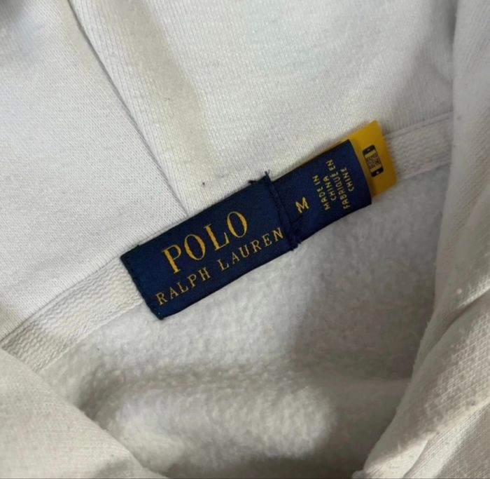 Pull | Sweat à capuche Ralph Lauren à zip blanc - photo numéro 2