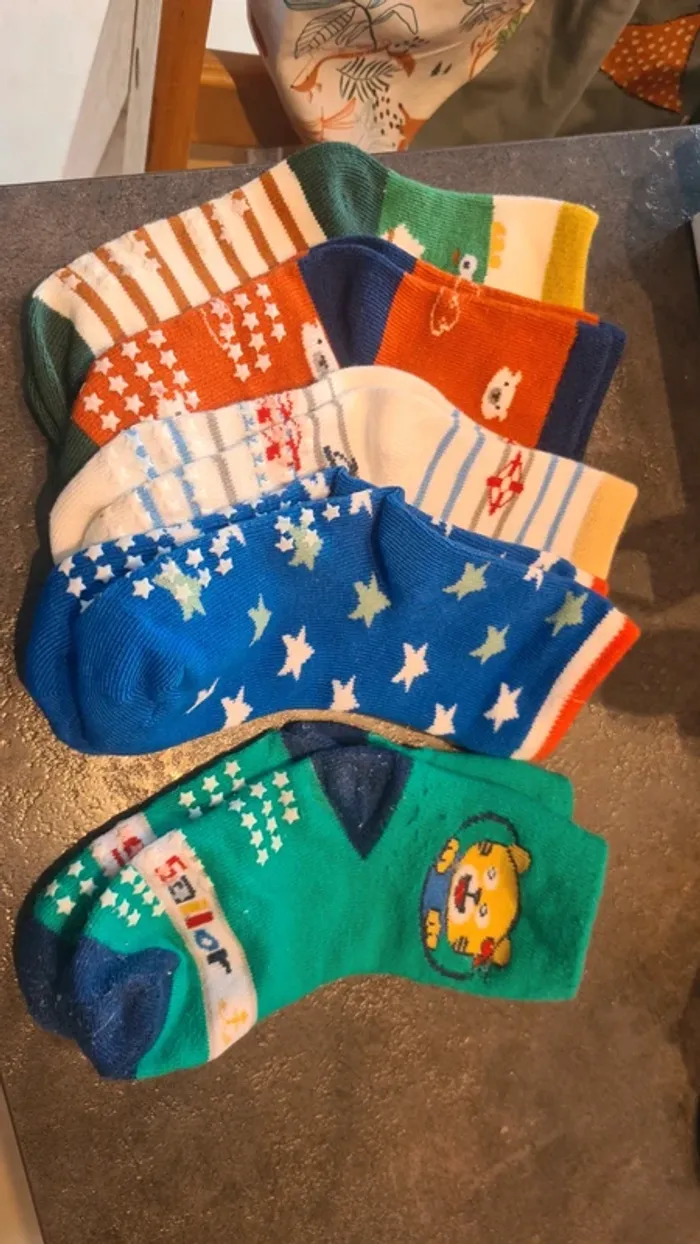 Chaussettes anti dérapantes x5 paires