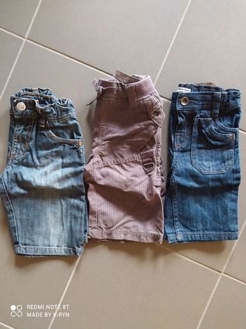 Lot shorts 3 ans