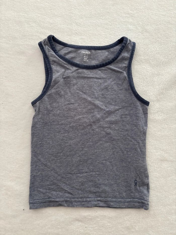 Débardeur garçon bleu 3 ans